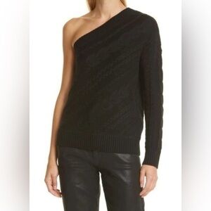 L’AGENCE - ZOEY One Sleeve Sweater **BLACK**